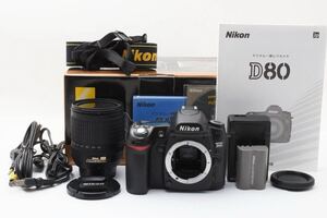 【S数63枚！！！】Nikon ニコン D80 ボディ / レンズ Nikon AF-S DX NIKKOR 18-135mm F3.5-5.6 G ED 元箱 