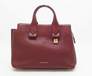 ◇【MICHAEL KORS マイケルコース】レザー トートバッグ ボルドー