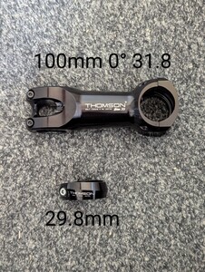 THOMSON ステム シートクランプトムソン X4 100mm 0° 29.8mmピスト ELITE MTB philwood 固定ギア njs