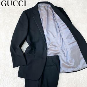 新品同様 GUCCI by TOM FORD 重ね衿 タキシード スーツ スモーキングジャケット セットアップ グッチ トムフォード期 メンズ48 L相当