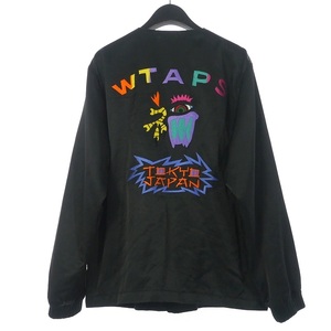 ダブルタップス WTAPS 18AW CRIBS 01 JACKET. RACO SATIN BLACK サテンジャケット 刺?ロゴ ブルゾン 01 ブラック 黒 182BRDT-JKM02