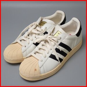 ★未使用 adidas/アディダス スーパースター ローカットスニーカー メンズ27.5cm/ホワイト/465154/レザー/デッドストック&1960300045