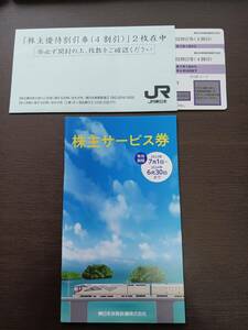 ＪＲ東日本株主優待割引券２枚　及びＪＲ東日本株主サービス券　１冊