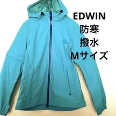 EDWIN MEDIUM フード付き水色ジャケット　Mサイズ　撥水