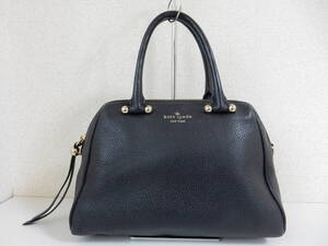 牛革☆kate spade(ケイト・スペード)☆レザーハンドバッグ ブラック(金具ゴールド)