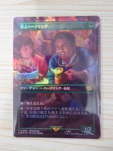 MTG「喜ぶハーフリング/Delighted Halfling」1枚 日版FOIL プレリリース日付入り