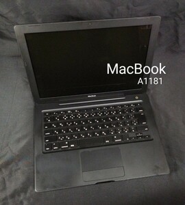 ★Apple MacBook A1181 Early 2006 Intel Core 2 Duo 2.0Ghz 2.5GB RAM 120GB HDD ブラック ノート パソコン ジャンク マックブック 黒