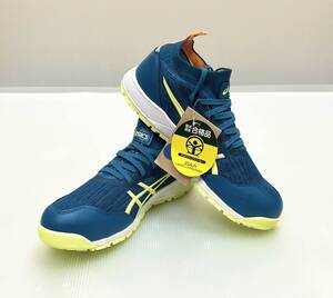 【★新品未使用★】※在庫僅少●26.0cm/アシックス(株)/ASICS/安全靴 ウィンジョブCP213TS ディープシーティール×グローイエロー