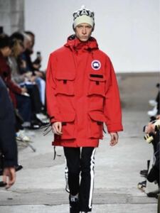 コラボ！junya watanabe × CANADA GOOSE ジュンヤ ワタナベ カナダグース コムデギャルソン ギャルソン 限定 ブルゾン アウター 赤 別注