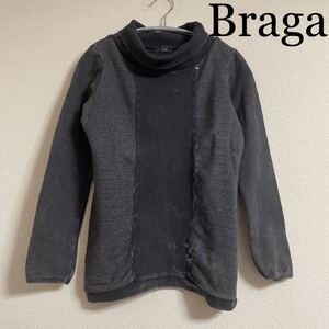 新品 Braga 長袖 トップス グレー 未使用 ユーズド加工品 トレーナー カットソー ブラガ