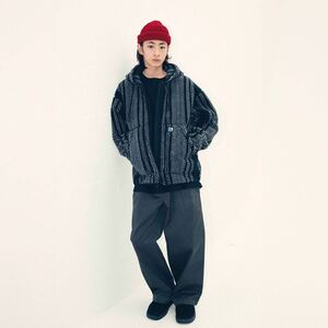 希少★新品本物【黒★3】SPICOLI HOODED JACKET FIBERPILE HH x DCDT ヘリーハンセンスピコリ 正規品 ディセンダント 入手困難Descendant