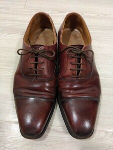 【w095】 CROCKETT&JONES Paul Smith 7サイズ クロケット ジョーンズ ポールスミス ストレートチップ レザーシューズ