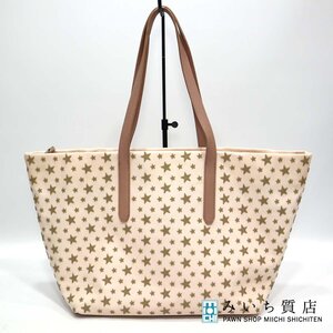 質屋 ジミーチュウ JIMMY CHOO ソフィア バッグ キャンバス ピンクベージュ トートバッグ SOFIA 23k359-1 みいち質店