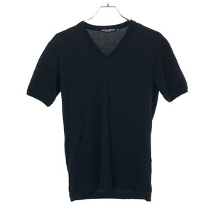 DOLCE&GABBANA ドルチェ＆ガッバーナ VネックTシャツ ブラック 44 G8EJ0T/FU7EQ IT816WN54QJG