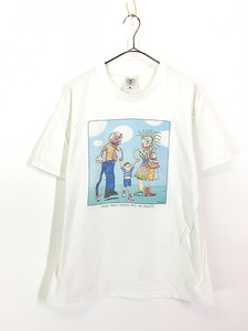 古着 John Long 「YOUNG PABLO PICASSO WITH HIS PARENTS」 ピカソ キュビズム アート Tシャツ L 古着