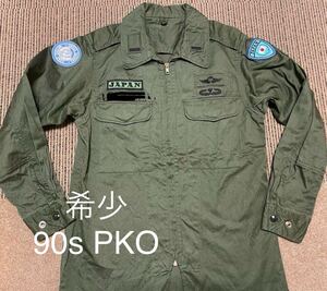 防衛庁 陸上自衛隊 作業服 65式 上衣 3号 希少 軍物 PKO 国連維持軍　空挺部隊　OD作業着　ODジャケット　ビニロン　冬戦教　桜ジップ