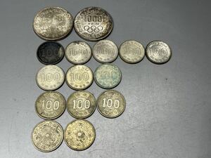 硬貨 銀貨 東京オリンピック 千円　100円　稲穂　鳳凰　　　まとめて　額面3300円