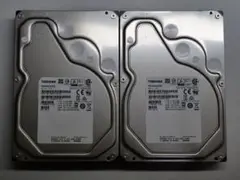 東芝 HDD 3TB 2台セット NAS向け MD04ACA300 初期化済み