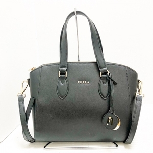 フルラ FURLA ハンドバッグ WB00444 ミネルバ レザー 黒 美品 バッグ