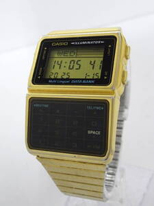 (つ-U-8015)CASIO カシオ 腕時計 DATA BANK データバンク DBC-611G デジタル 動作品 中古