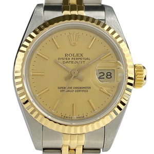 ロレックス ROLEX デイトジャスト 69173 腕時計 SS YG 自動巻き シャンパンゴールド レディース 【中古】