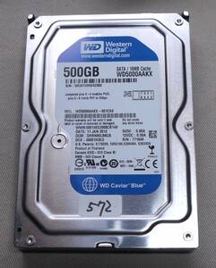 WDC WD5000AAKX-001CA0 500GB SATA エラーなし　572