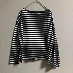 【UNIQLO】ボーダーTシャツ　長袖　大人カジュアル　コットン100 ボックス