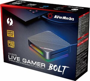 AVERMEDIA AVerMeda Live Gamer BOLT GC555 外付けゲームキャプチャー [4K HDR 60p対応] パススルー機能付 Thunderbolt3接続 DV528 保証有