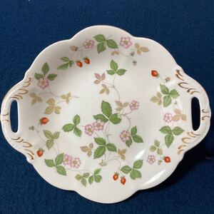 WEDGWOOD ワイルドストロベリープレート22cm　 ウェッジウッド1枚　可愛いいちご花柄洋食器