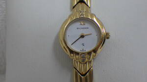 #13348F BUCHERER ブッフェラー 腕時計 クォーツ 980.652 ゴールドカラー 白文字盤 レディース ウォッチ 時計