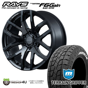 4本セット RAYS DAYTONA F6Gain 20x8.5J 6/139.7+22 BOJ MONSTA TERRAIN GRIPPER 275/55R20 ホワイトレター プラド