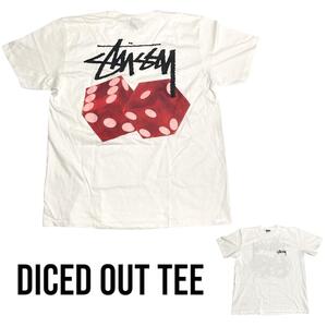 STUSSY ステューシー ダイスアウト Tシャツ WHITE Lサイズ