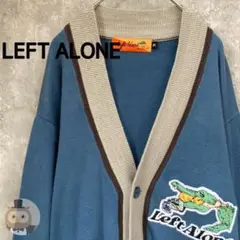 【人気アイテム】LEFT ALONE ワニ ワッペン 薄手 カーディガン 古着