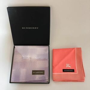 【新品】BURBERRY バーバリー ハンカチ 2点セット フキン ハンドワイプ 日本製【k553】