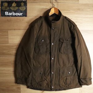 D5Y/Y6.3-4　ユーロ古着　Barbour　バブアー　TROOPER JACKET　トゥルーパージャケット　オイルドジャケット　ワックスジャケット　M