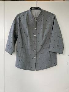 BURBERRY レディース ジャケット/サイズ13ABR(44) バーバリー グレー ロゴ総柄☆美品