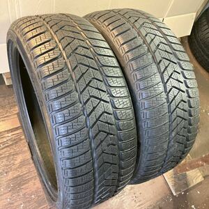 良品! スタッドレス225/40R19 2本／PIRELLI WINTER SETTOZERO3 8分上 送料込14100円〜 G4416-91