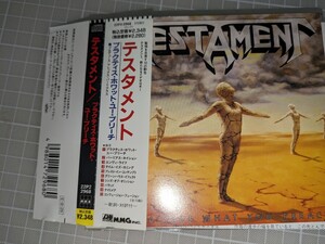 初期プレス旧規格 日本盤　帯付　TESTAMENT　テスタメント「プラスティス ホワット ユー プリーチ」「PRACTICE WHAT YOU PREACH 」1989年　