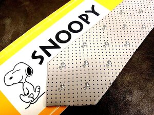 ★並品★4K00586【ピーナッツ】SNOOPY 「スヌーピー ドット 柄」ネクタイ