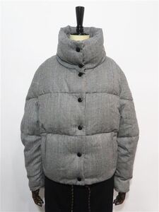 62207 Moncler ／ モンクレール CER 千鳥柄 クロップド ダウンジャケット