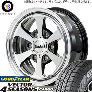 ハイゼットジャンボ 145/80R12 オールシーズン | グッドイヤー ベクターカーゴ & ガルシア ダラス6 12インチ 4穴100