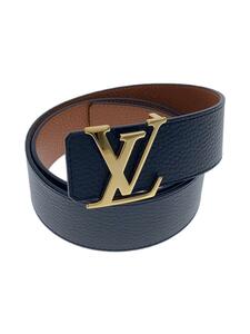 LOUIS VUITTON◆サンチュール・LVイニシャル40MM_BLK/レザー/BLK/メンズ