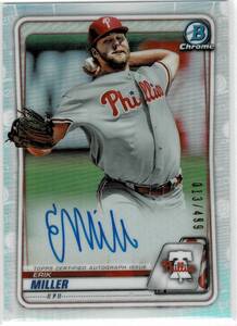 2020 Bowman Chrome Erik Miller Auto Refractor /499