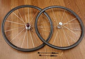 実測1120g 美品 ■ ZIPP 202 firecrest チューブラー/フロント/リアセット/純正クイック付 ■ シマノ11S/リム/700c/リコール対策/軽量