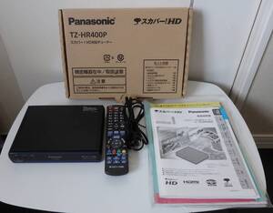 Panasonic パナソニック スカパー！HD対応チューナー T2-HR400P★本体リモコン 電源ケーブル 取扱説明書 箱付き★動作確認済み 中古品