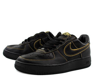 国内正規 新品未使用 NIKE AIR FORCE 1 BLACK METTALIC GOLD ナイキ エア フォース 1 黒金ステッチ 306353-008