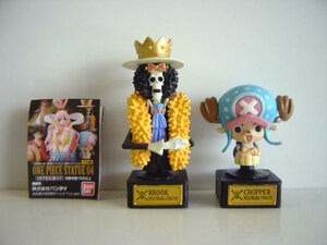 ♯Igx25MJワンピースONEPIECESTATUE04人気2種チョッパーブルック♂BANDAIバンダイ♀400円〓012481_b