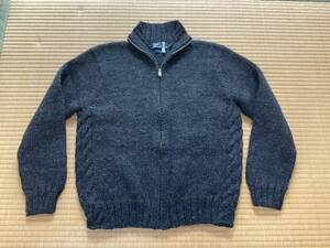 ★ Polo by Ralph Lauren ラルフローレン　カーディガン　濃グレー　Mサイズ　100% WOOL