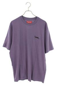 シュプリーム SUPREME 24SS Washed Tag S/S Top Tee サイズ:L ウォッシュド加工ロゴ刺繍Tシャツ 中古 HJ12