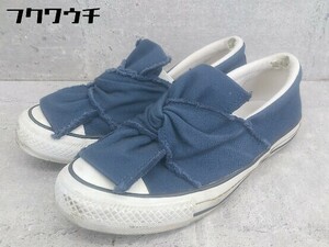 ◇ CONVERSE 5CL243 ALL STAR RIBBONKNOT SLIP ON スニーカー シューズ サイズ23cm ネイビー レディース